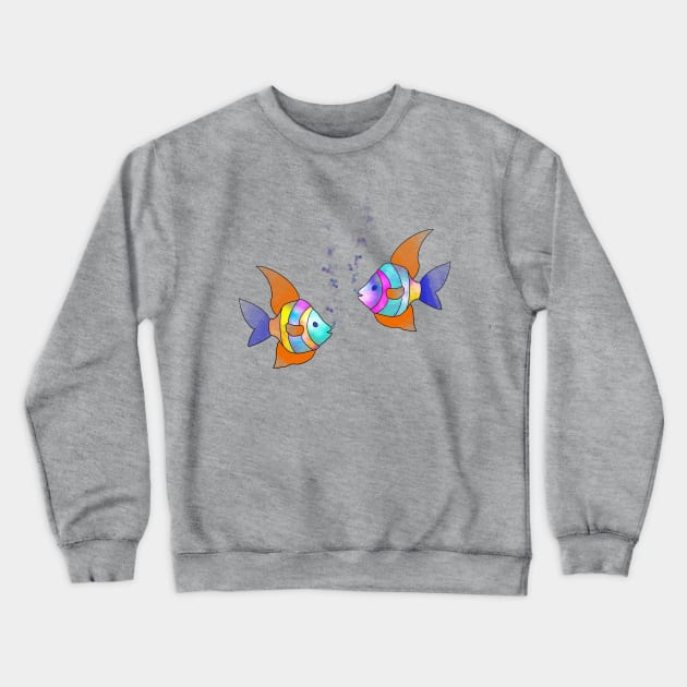 Two little fish Crewneck Sweatshirt by Gavlart